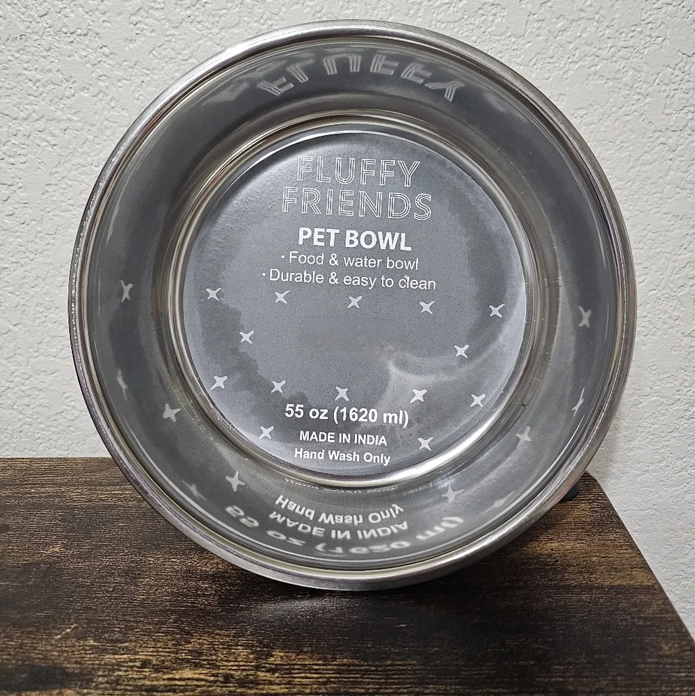 Pink Stainless Steel Dog Bowl
